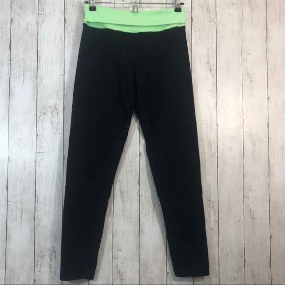 Regal Apparel LOLO LIME Foldover Leggings L - Picture 1 of 7
